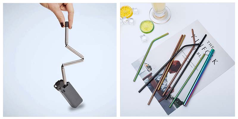 Paille en acier inoxydable